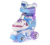 meteor Pattini a rotelle discoteca skate - Roller Parallel 4 ruote - Pattini da pattinaggio in quad per bambini Adolescenti e adulti - Taglia regolabile (Purple Mermaid, M 34-37)