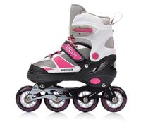 Meteor Pattini in Linea Bambini Gioventù Dimensione Regolabile Rollerblades Cuscinetti ABEC-7 Ruote PU (S, ROX Pink/Grey)