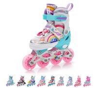 meteor Pattini in Linea Bambini Gioventù Dimensione Regolabile Rollerblades Cuscinetti ABEC-7 Ruote PU
