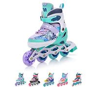 meteor Pattini in Linea Bambini Gioventù Dimensione Regolabile Rollerblades Cuscinetti ABEC-7 Ruote PU