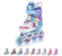 meteor Pattini in Linea Bambini Gioventù Dimensione Regolabile Rollerblades Cuscinetti ABEC-7 Ruote PU