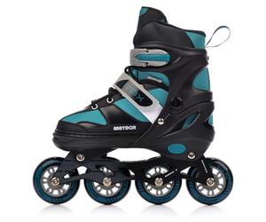 Meteor Pattini in Linea Bambini Gioventù Dimensione Regolabile Rollerblades Cuscinetti ABEC-7 Ruote PU (S, ROX Turquoise)