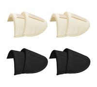 MeteoraPrime 4 paia di cuscinetti per spalla Set-in 1,5 cm in schiuma traspirante - per donna, blazer, spalle basse - accessori da cucito e abbigliamento (nero e pelle)
