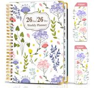 METEOROCK Agenda 2026, Agenda Settimanale 2026 da Gennaio a Dicembre con Segnalibro, 21,5 x 16 cm Kokonote Mensile e Settimanale con Rilegatura a Spirale per la Scuola e l'Ufficio