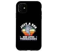 Meteorologia amante meteorologia Solo un ragazzo che ama il tornado Custodia per iPhone 11