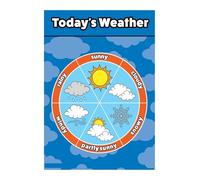 Meteorological Weather Poster for Children - Educational Chart with Weather Symbols, Forecasting Tools and Seasons for Science Classroom & Home Schooling(Unframed,08x12inch(20x30cm))