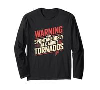 Meteorologo Divertente Tornado Passione Meteo Maglia a Manica