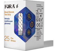 Meter Fora 6 Strisce Reattive - Misurazione Glicemia 25 Strisce