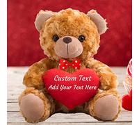 MeterBear Orsacchiotto di peluche con cuore e fiocco come regalo di San Valentino Teddy Bear personalizzato per lei e lui, Orsetto per uomo e donna per San Valentino, Compleanno, Anniversario (25cm)