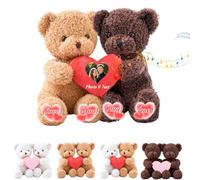 MeterBear Orso Di Peluche Personalizzato Con Cuore Che Si Abbracciano Testo E Foto 2 Pezzi, Hugging Teddy Bear Regalo Personalizzato Per San Valentino Per Lui Lei Perfetto Per Ricorrenza, 35cm