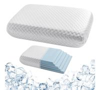 MetersGod Cuscino Memory Foam per Dormire, Guanciale Letto in Memory Foam Ergonomico a Collo e Cervicali, Morbido Supporto 5 Strati Allevia Dolori, Federa di raffreddamento morbida, 60x40cm