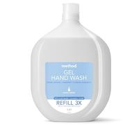 method Ricarica per sapone per le mani, pulizia delicata per le mani, rinfrescante profumo di acqua dolce, per una sensazione fresca e pulita, 1 x 1 l
