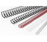 Methodo G200601 Spirali Metalliche 34 Anelli Passo 3:1, Bianco, Diametro: 6.4 mm, 100 Pezzi