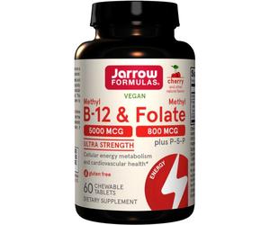 Methyl B-12 & Methyl Folate, 800mcg Cherry - 60 Pasticche