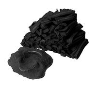 MetieFasia 100 Pezzi di Copricapo Monouso in Tessuto Non Tessuto per Capelli, Nero, Taglia unica