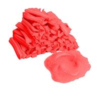 MetieFasia 100 Pezzi di Copricapo Monouso in Tessuto Non Tessuto per Capelli, Rosso, Taglia unica