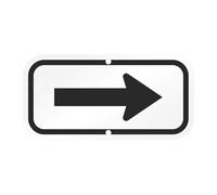 MetieFasia Segnaletica Riflettente, Segnaletica a Freccia, Segnaletica Direzionale per Esterni, Segnaletica Direzionale Sicura, Indicatore Del Traffico, Cartello, Nero