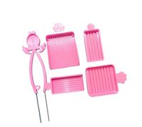 MetieFasia Set Da 5 Pezzi per Raccogliere Perline Stirabili con Pinzette per Perline: Strumento Pratico, Rapido E Altamente Efficiente per I Tuoi Progetti, Rosa