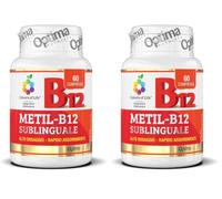 Metil-B12 Sublinguale - Vitamina B12 in forma di metilcobalamina, alto dosaggio, rapido assorbimento, sublinguale Senza Glutine e vegano, 60 compresse (Confezione da 2)