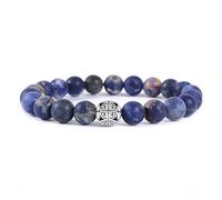 MetJakt naturale 8 millimetri labradorite/Sodalite cristallo borda intorno braccialetto semi prezioso della pietra preziosa del braccialetto di Birthstone Healing tratto braccialetto (Sodalite)