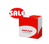 Meto Original - Sale - in pratica scatola dispenser (50 X 34 mm, ovale, rosso/bianco, permanente, 750 etichette su rotolo, etichette adesive 30001972) - Sale