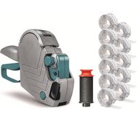 METO originale Basic S prezzatrice Starter Kit con 11.000 etichette | Prezzo, Data, MHD etichettatrice (1 riga, 8 cifre per etichette da 22 x 12 mm, pronto per l'uso), 11 rotoli di etichette
