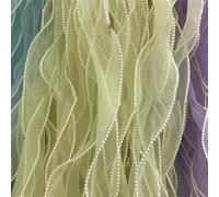 metri 4 cm/6 cm di larghezza perla filato coda di pesce Onda Organza Nastro Fiocco FAI DA TE Accessori Per Capelli Materiale Confezione regalo Tessuto da cucire-5,6 cm di larghezza