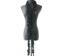 metri di boa di piume rosa baby, piume di tacchino, nastro scialle per abiti da sposa, decorazione, artigianato, piume - 14 nero
