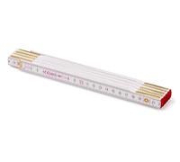 Metri pieghevoli economici da 2 m, bianchi, con giunti in acciaio - 500 pezzi