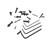 metric bolt kit, 1225 set di viti, dadi e rondelle esagonali M2, M3, M4, M5, kit di combinazione piatta, acciaio al carbonio nero,for diy