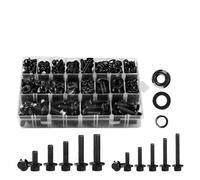 metric bolt kit, 280 set di bulloni flangiati metrici, M6x1,0, M8x1,25, M10x1,5 (da 12 mm a 30 mm), varie rondelle esagonali e dadi for autoveicoli,for diy