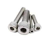 metric bolt kit, 400/2100 pezzi M1.6 M2 M2.5 M3 M4 M5 304 in acciaio inossidabile Allen esagonale con testa a esagono incassato, bullone, dado, rondella, set di assortimento,for diy(Set D 2100pcs)