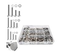 metric bolt kit, 448 pezzi M5 M6 M8 combinazione di bulloni e viti, acciaio inossidabile metrico, set di dadi con rondelle piatte Spri,for diy