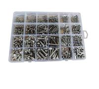 metric bolt kit, 710 pezzi 304 in acciaio inossidabile Viti a croce Bulloni e dadi Rondelle piatte Assortimento Set M2-M5 Testa tonda Filettatura for macchina,for diy