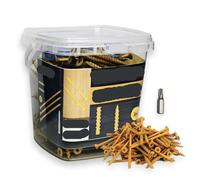 metric bolt kit, 80 viti for legno gialle n. 10×5" - resistenti alla ruggine, rivestite con resina epossidica, ideali for progetti di terrazze, legname e recinzioni,for diy