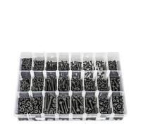 metric bolt kit, Assortimento di 1260 bulloni metrici M2 M3 M4, 21 misure da 4 mm a 30 mm, viti a testa esagonale zincate migliorate,for diy