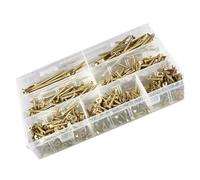metric bolt kit, Kit assortimento di viti autofilettanti for legno a testa piatta in metallo con punta temprata e bullone a croce M4 Phillips for cartongesso, zinco,for diy
