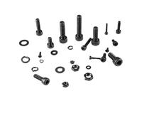 metric bolt kit, Kit di combinazione di viti metriche M2 M3 M4 M5 da 1760 pezzi, bullone esagonale e dado in lega di acciaio di grado 12.9, set, nero,for diy