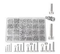 metric bolt kit, Set di 918 viti a testa bombata in acciaio inossidabile 304, rondelle piatte, M2, M3, M4, M5,for diy
