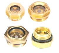Metric BSPP Thread Male Brass Oil Level Sight Glass Window Hex Head For Air Compressor Gearbox 5 bar(1/4") Plumbing Fittings