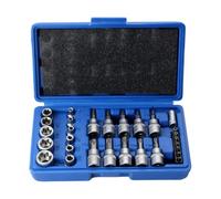 Metric Maintenance Hex Key Bit Tools Kit - Vasos Hexagonales Magnéticos | Juego de 29 piezas de llaves hexagonales de acero cromo vanadio, puntas de destornillador, reparación de maquinaria, reparaci