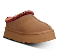 metricfalcon Mini stivali da donna con plateau, pantofole da donna, pantofole da interno, senza lacci, foderate in pile, scamosciate, stivaletti corti, Marrone, 39 EU
