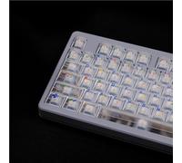 Metrickeys Retro Game SFC, copritasti in ABS con profilo ciliegio trasparente satinato, per tastiera meccanica personalizzata (bianco)