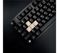 Metrickeys SFC 1990 - Copritasti da gioco retrò, 142 tasti Cherry Profile PBT per tastiera meccanica personalizzata (nero)