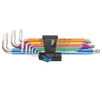 Metrico Acciaio Inox Multicolore Sfera Estremità Chiave Esagonale Set Tiene