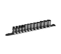 Metrico Presa Set 12pc 1cmSq Drive Nero Serie Singolo Esagonale Sealey AK7992