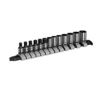 Metrico Presa Set 13pc 0.6cmSq Drive Nero Serie Singolo Esagonale Sealey AK7990