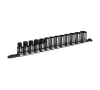Metrico Presa Set 13pc 1.3cmSq Drive Nero Serie Singolo Esagonale Sealey AK7994