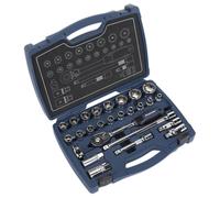 Metrico Presa Set 26pc 1.3cmD 6pt Walldrive Standard Lunghezza Sealey AK8992
