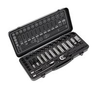 Metrico Presa Set 34pc 1cmD Walldrive Nero Serie Singolo Esagonale Sealey AK7971